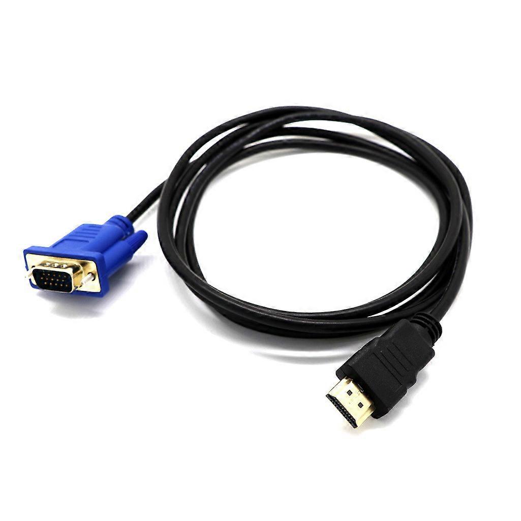 Black Conversion Line Power Adapter,HDMI to VGA,1.8m