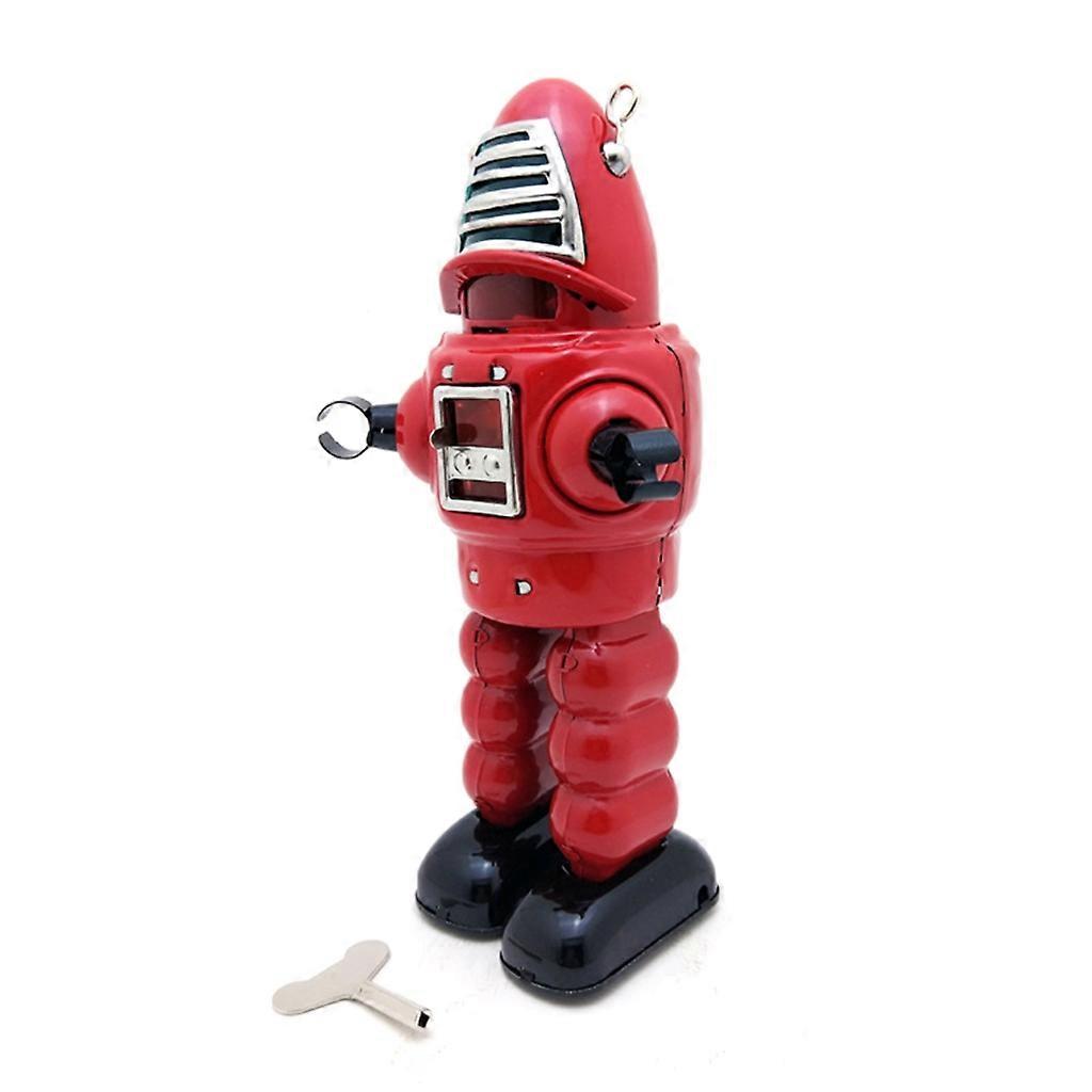 Windup Toy Robot Clockwork Tinplate Robot Iron Toy Lasten syntymäpäivä joululahja