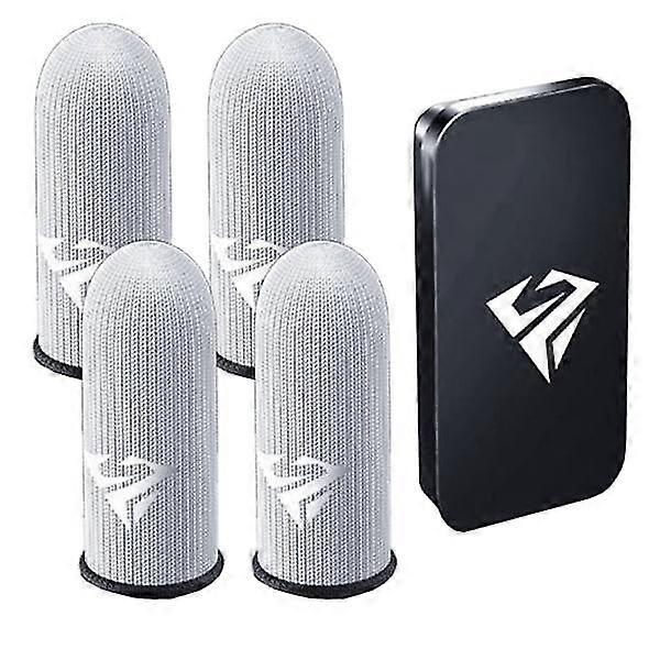 1 Pair Gaming Finger Sleeve Anti-Sweat for Mobile Game Controllers Non-Slip Breathable Thumb Cots for PUBG/LOL