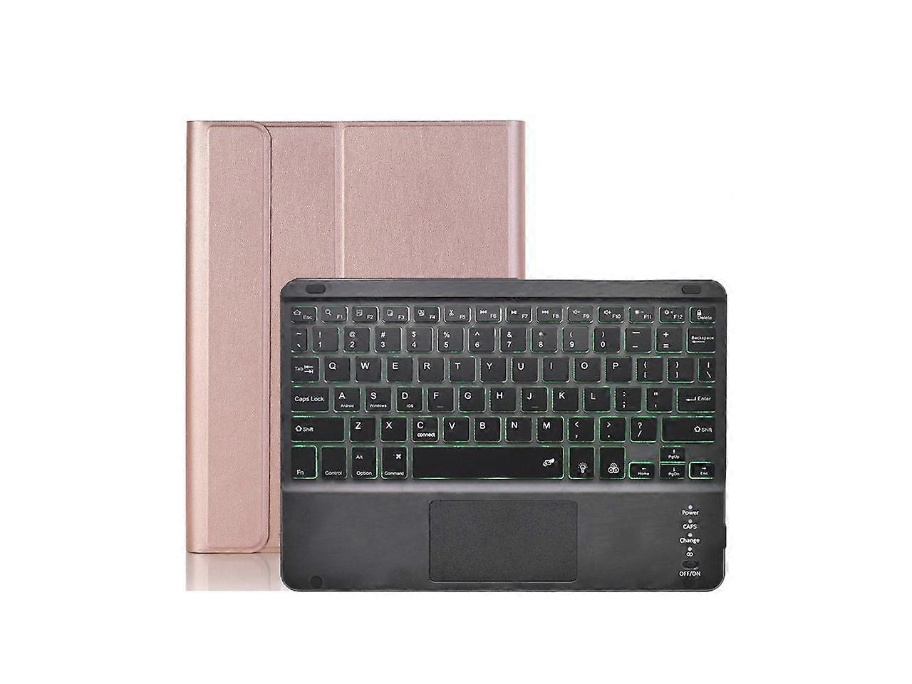 Bluetooth Touchpad Keyboard Case for Lenovo Tab P12 Pro / Xiaoxin Pad Pro 12.6 2021 Wireless Detachabe Keyboard Cover with 7 Color Backlights and Penc