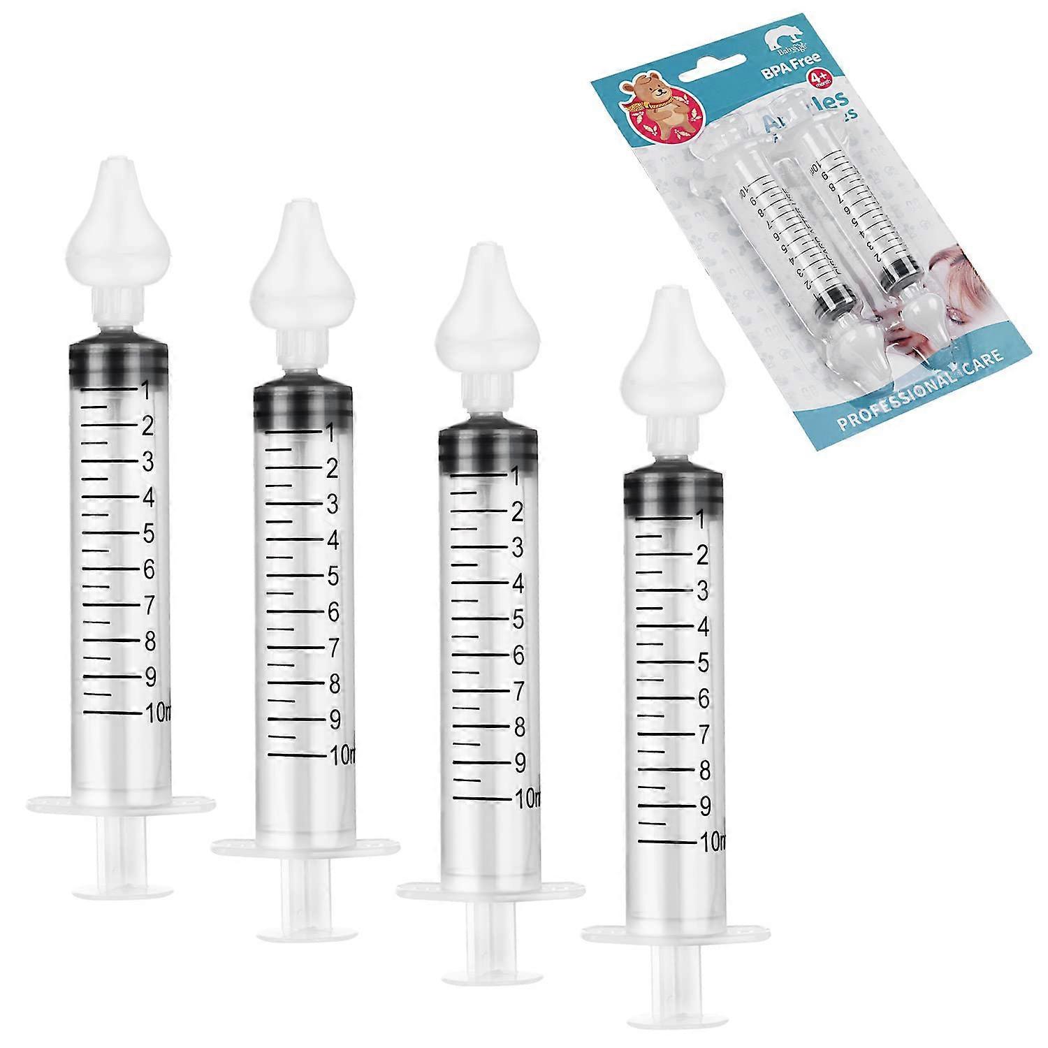 Nasal Aspirator,4pcs Baby Nasal Aspirator, Nose Cleaner Nasal Irrigator for Newborns Toddlers, Reusable Nasal Suction Tip