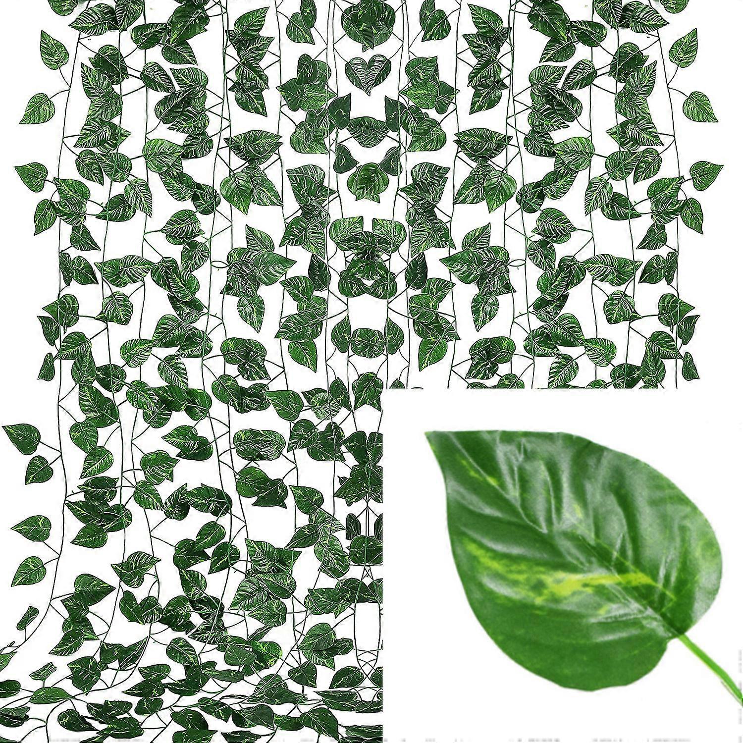 Artificial ivy wall home decorative plants vines greenery garland hanging for room garden office wedding wall decoration foliage