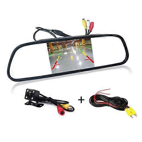 Caméra HD 4.3 « Mirror LCD Monitor + Kit de vue arrière de voiture Vision nocturne Sauvegarde inversée