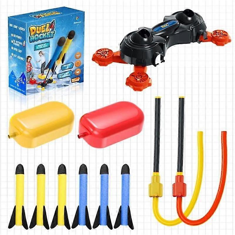 2023 New Air Rocket Foot Pump Toy Rocket Launcher for Kids Outdoor Toys 2 Rocket