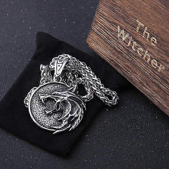 2025 Nieuwe The Wizard Wolf Head Hanger Ketting Voor Geralt Met A The Wild Hunt 3 Figure Tv - 50CM