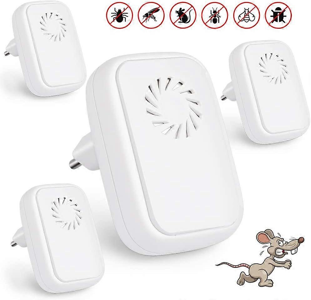 4-حزمة بالموجات فوق الصوتية طارد البعوض بالموجات فوق الصوتية الحشرات الكهربائية طارد الزواحف الحشرات بالموجات فوق الصوتية الحشرات