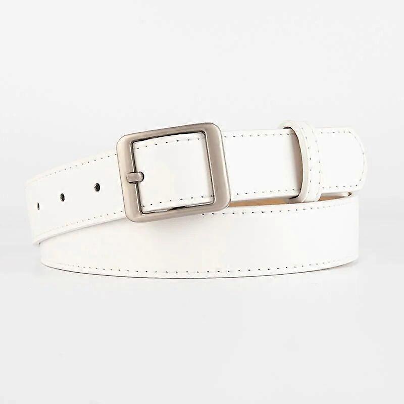 לבן חגורה מזדמנים נשים מעצב יוקרה אופנה נשית חגורות מותן נשים בנות מוצק הרג'וקו קוריאנית פו חגורת מותן ג'ינס מכנסיים