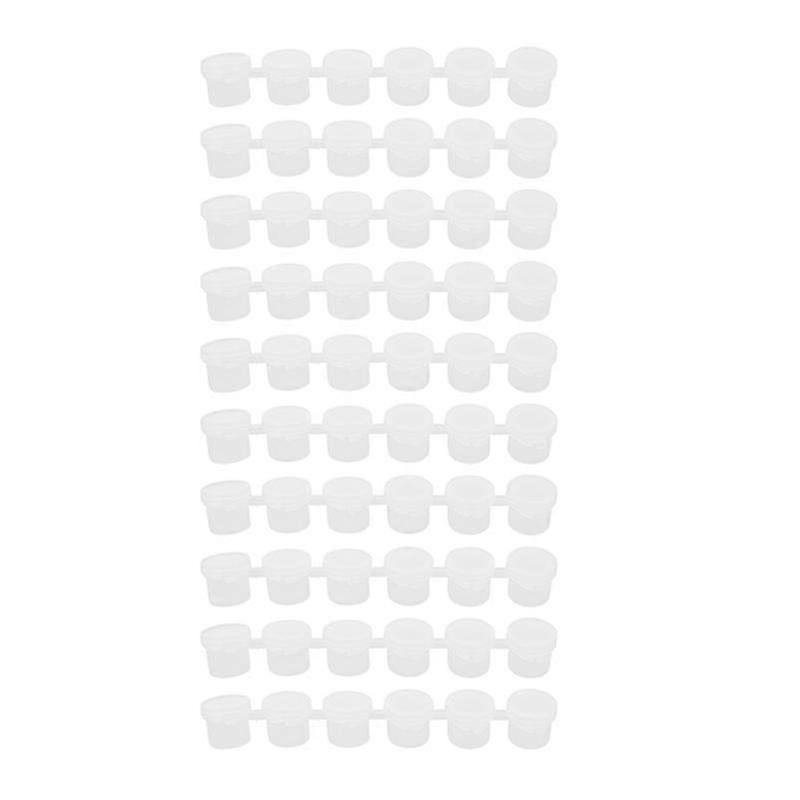 10pcs Paint Cup Pots Empty Paint Pot Strips Plastic Empty Paint Pot For Diy