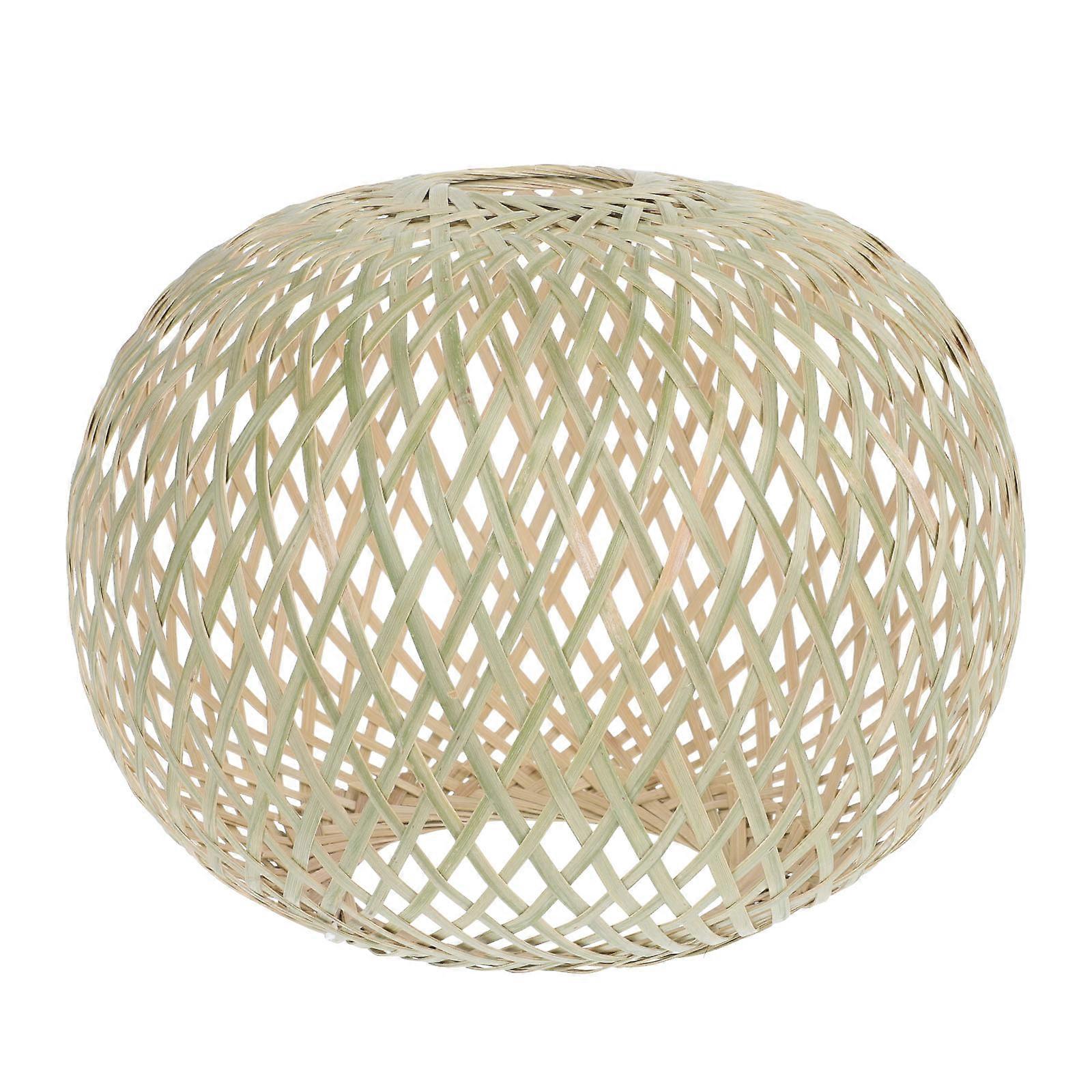 1pc Simple Style Bamboo Woven Lampshade Chinese Style Lamp Cover Accessory