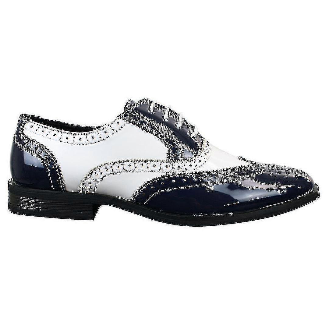 الرجال الرباط براءات الاختراع Brogues الكلاسيكية عشرينيات القرن العشرين أحذية جلدية لامعة