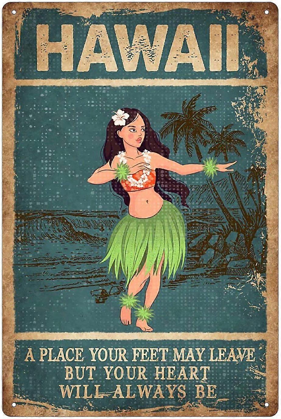 سيكون قلبك دائما عبارة عن علاج جماعي لعلامة القصدير لتزيين الحائط يمارس هنا قصدير معدني عتيق 8x12 بوصة