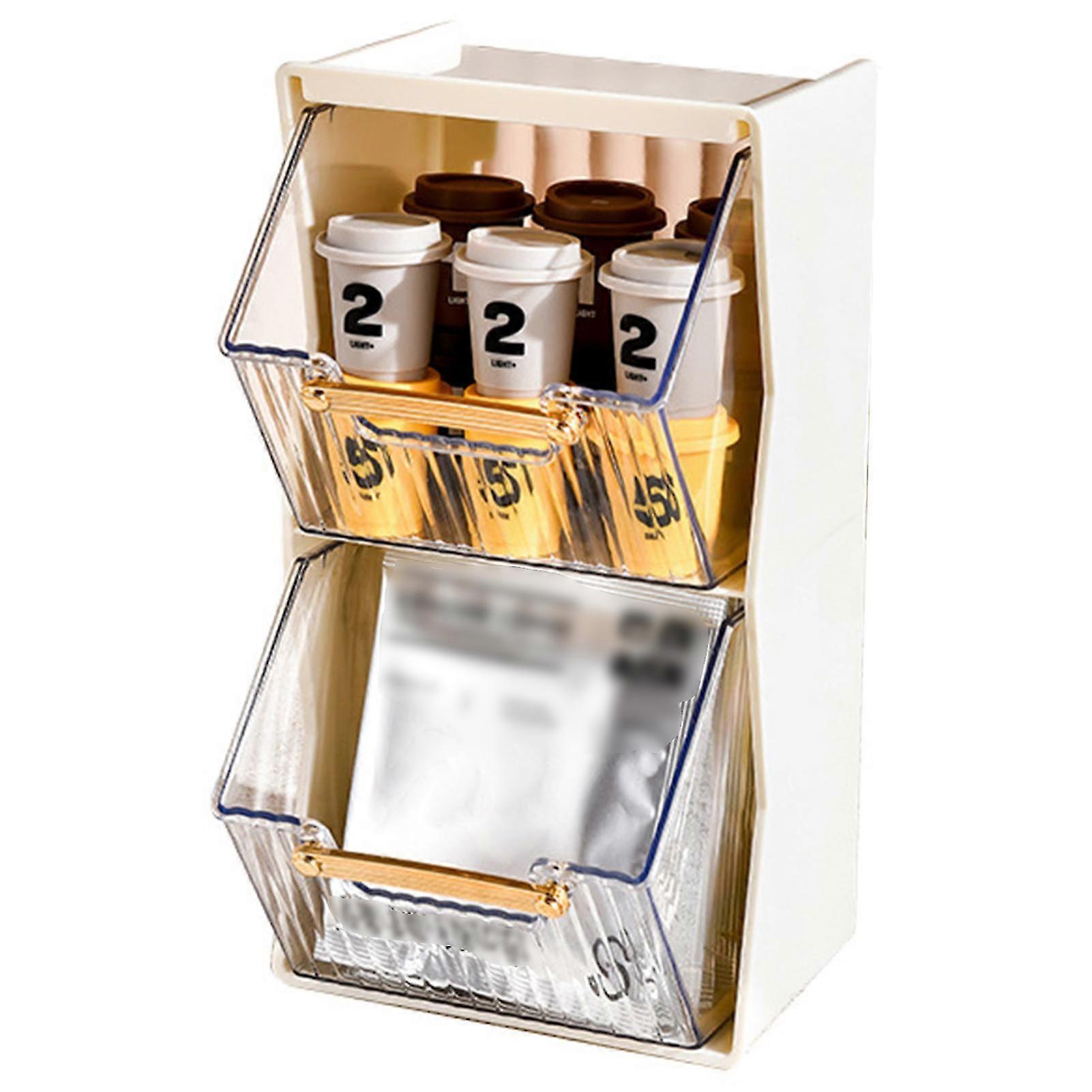 Coffee Tea Bag Sorting Organizer Sturdy Durable Divided Storage Box For Snacks Stationery Makeup