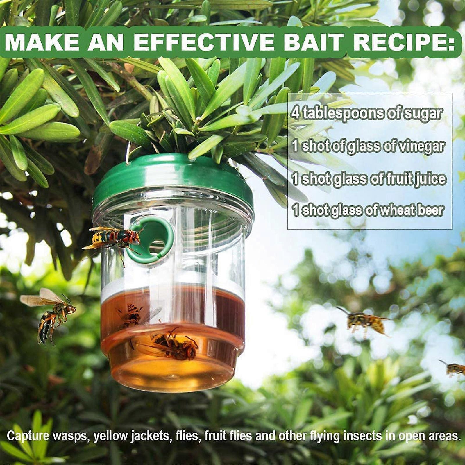 Fruit Fly Trap Solar LED Bee Trap Insect Trap Wasp Fly Trap