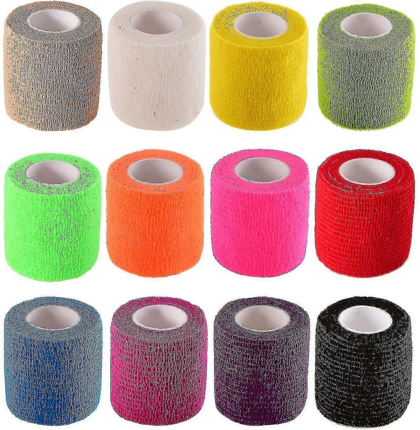 12 kpl liimautuva sidekääre joustava itsekiinnittyvä teippi urheiluun, ranne Z