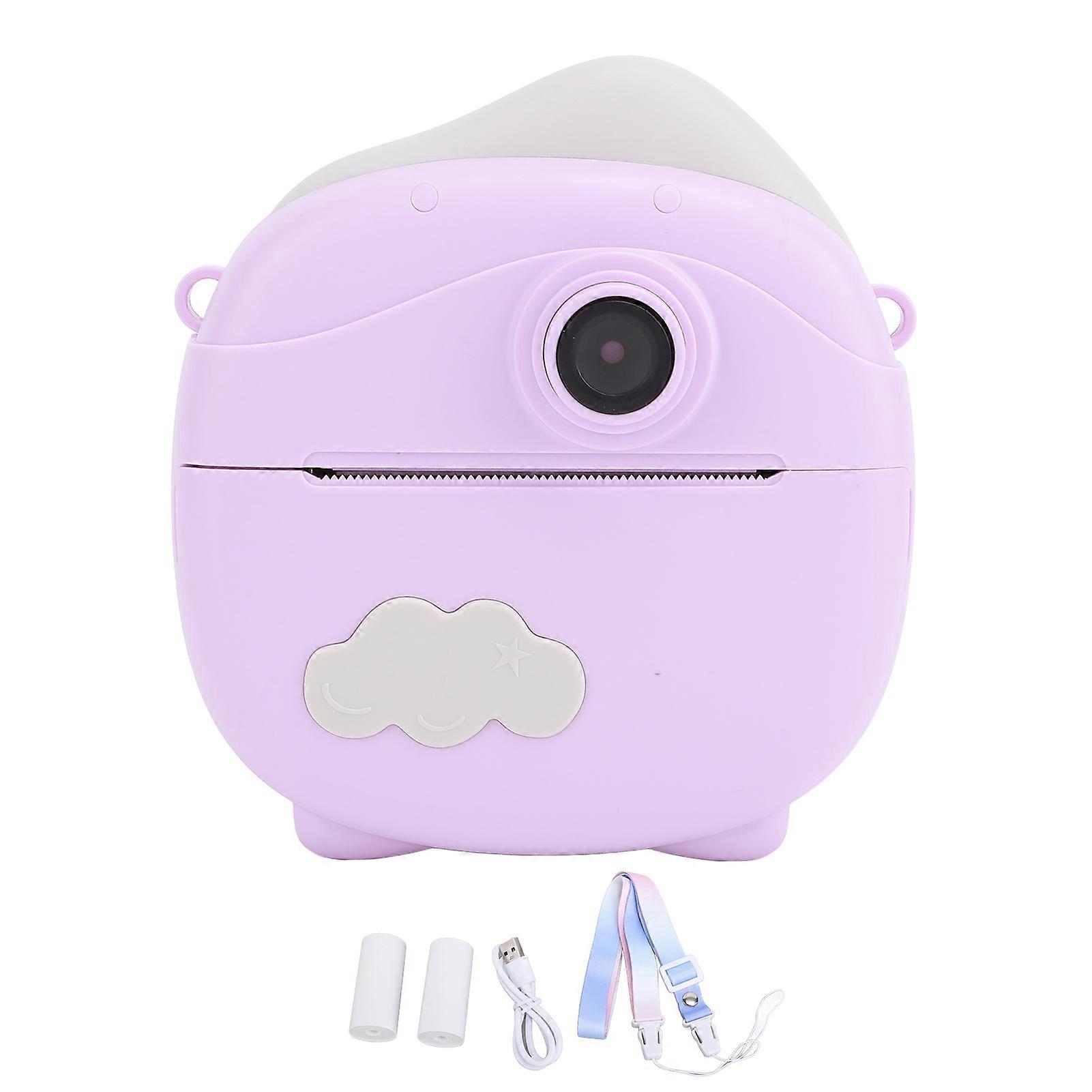 12MP Instant Print Camera: 2.4" Screen, Digital Zoom, Rechargeable, Fun Frames