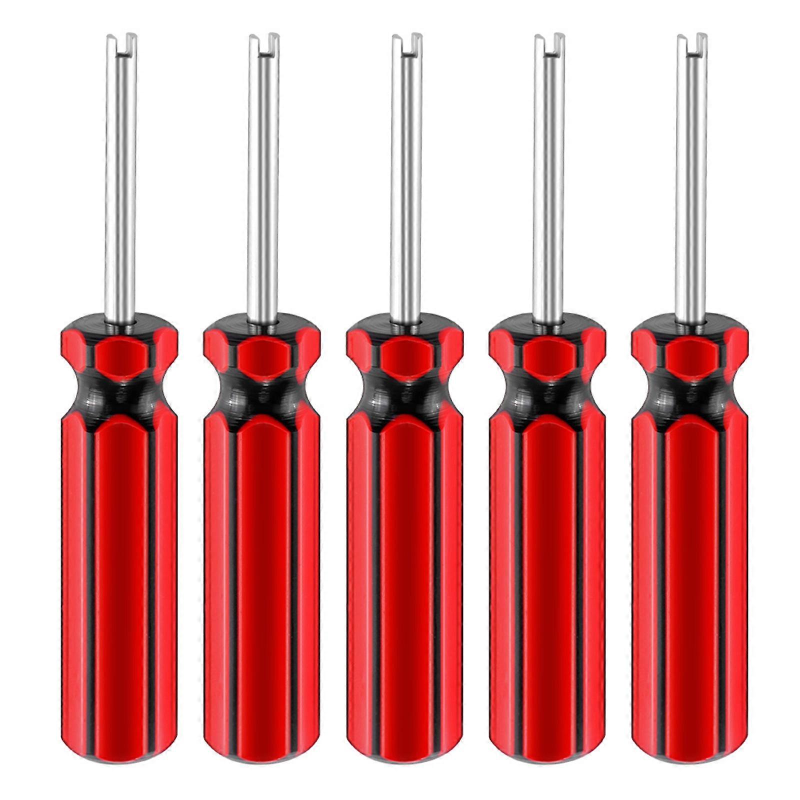 5 Pieces Universal for Valve Stem Removal Tool Set of 5 4 Way for Valve Core Rem