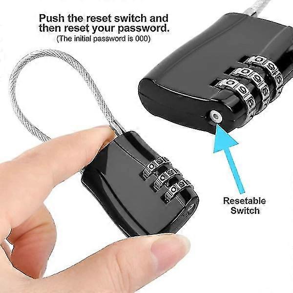 1 Pcs Blue Suitcase Padlock, Combination Padlock, Luggage Lock