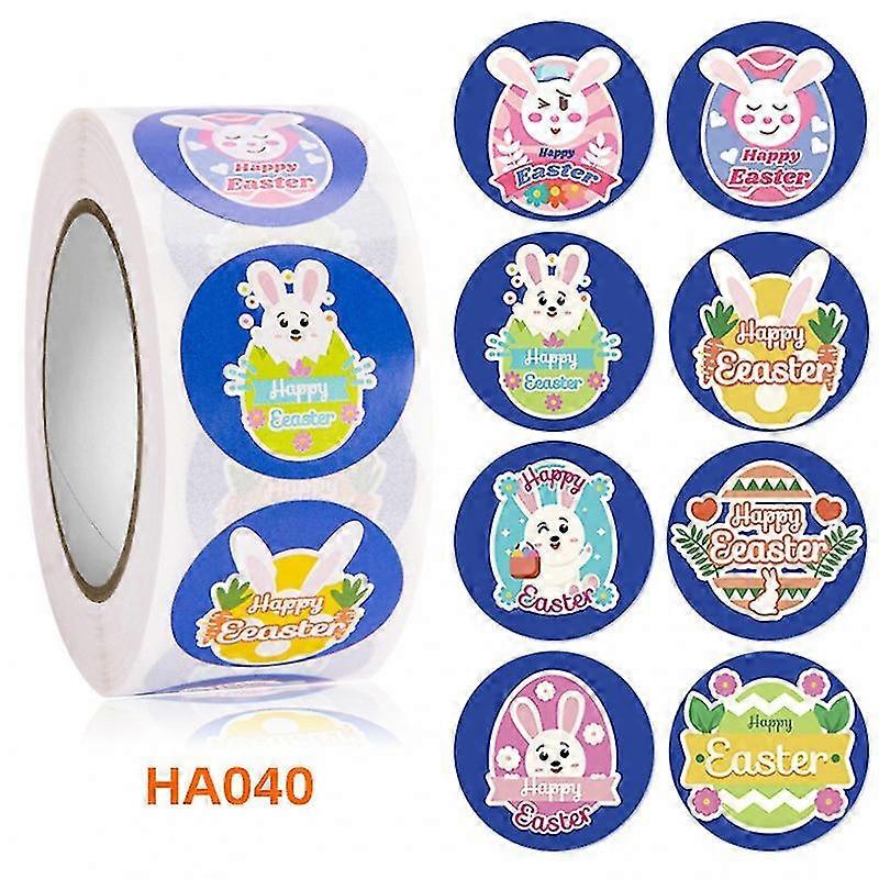 500pcs Easter Stickers Easter Bunny Eggs Roll Stickers Self-adhesive Decorative