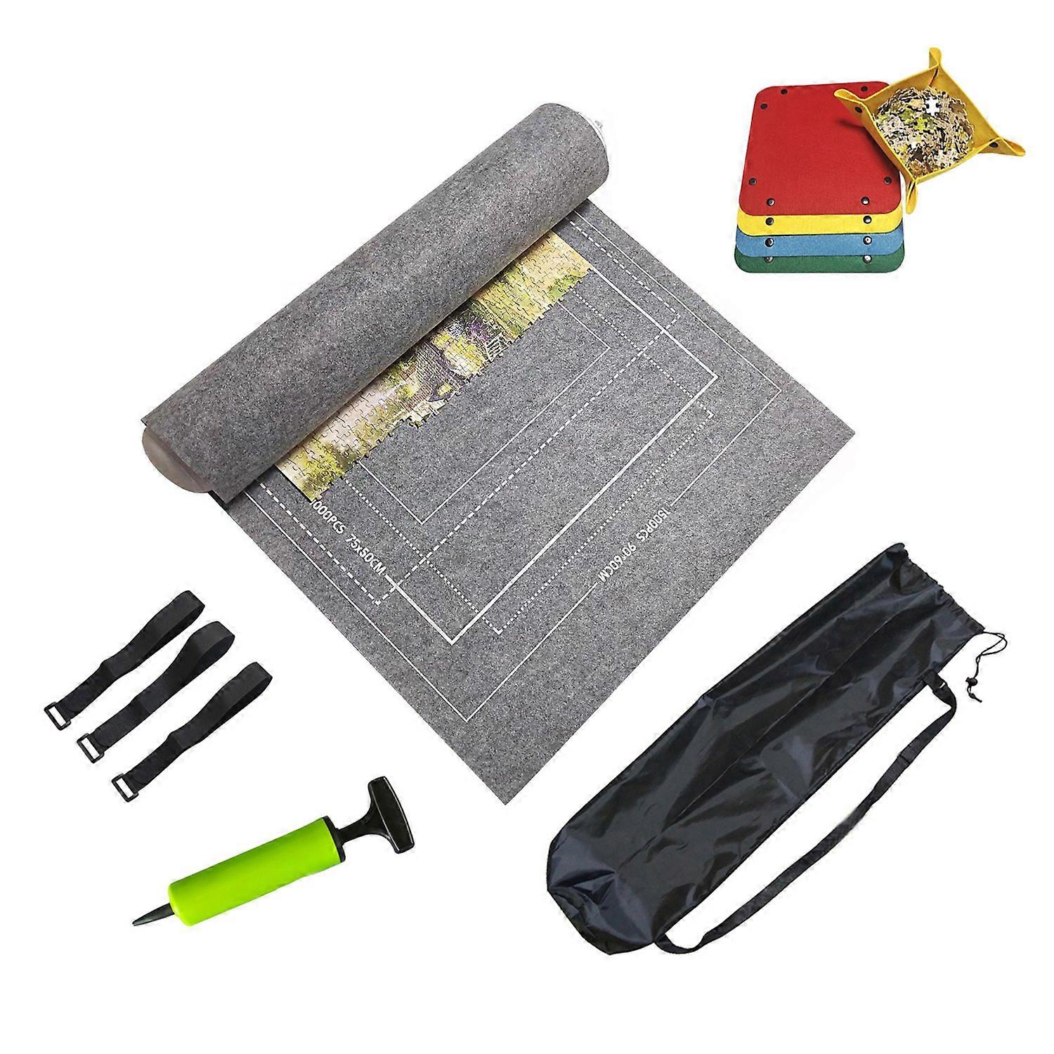 Jigsaw Puzzle Roll Mat Large Capacity Foldable Design Wear Resistant Puzzle Saver Jigsaw Puzzle Mat