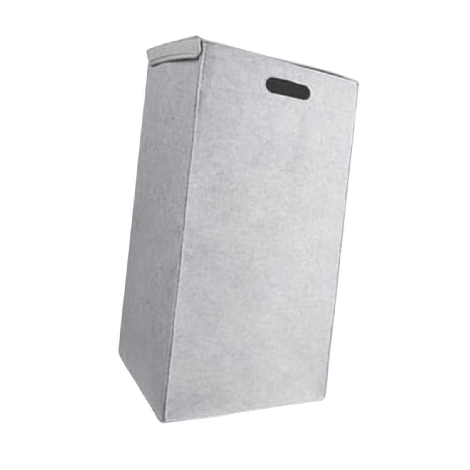 Laundry Storage Basket Foldable Clothes Storage Basket for Home Dorm Camping light grey