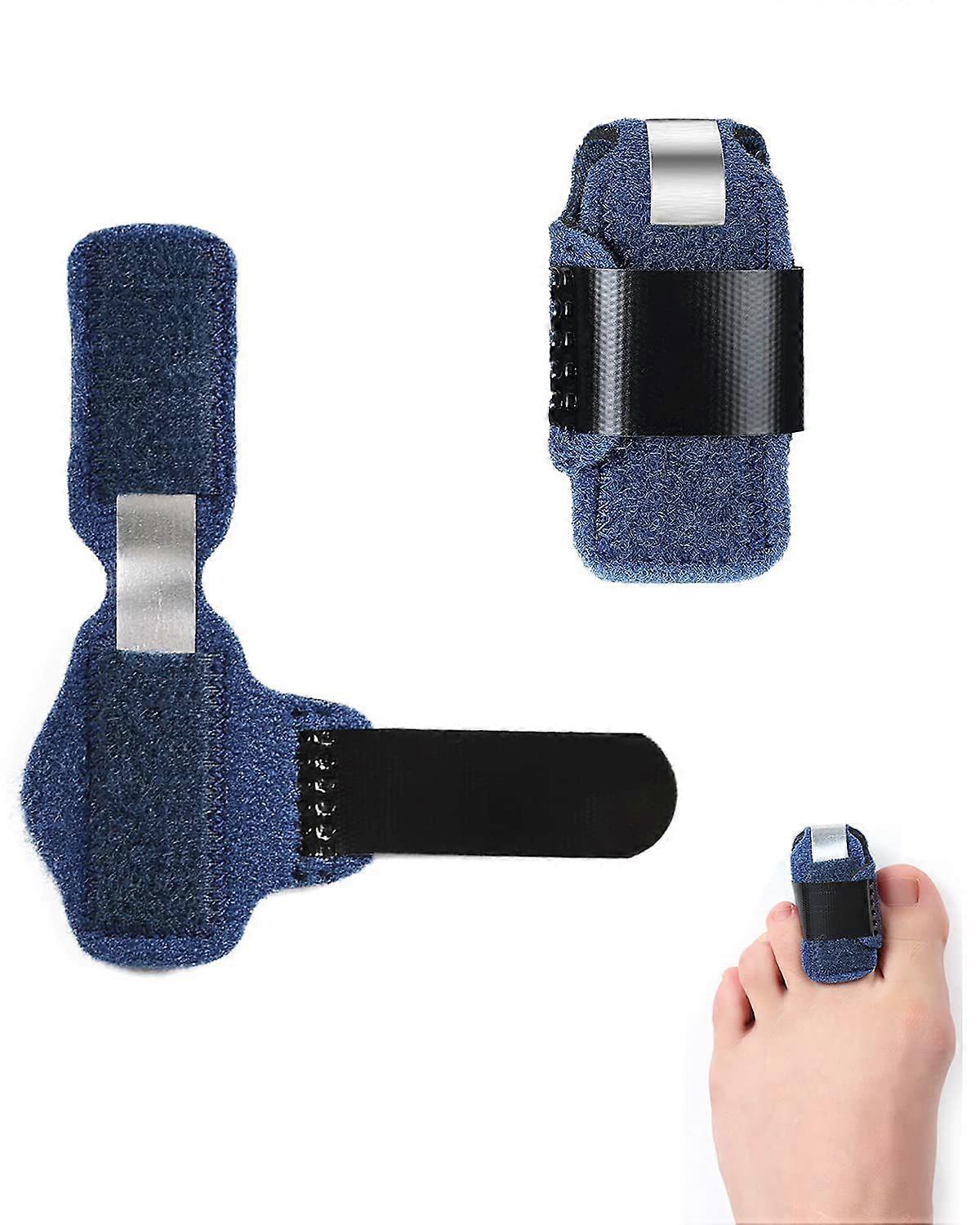 1 Pair Toe Splint Broken Toe Brace, Toe Straightener for Hammer Toe, Curled Toe, Broken Toe Support Toe Wraps