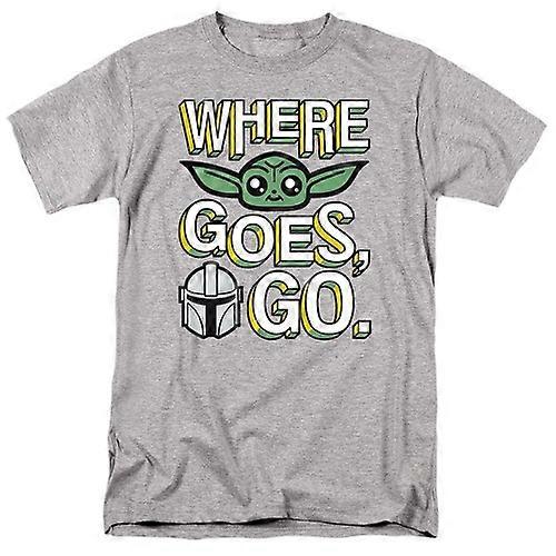 Star Wars: The Mandalorian Mens Where Grogu Goes Cute T-Shirt