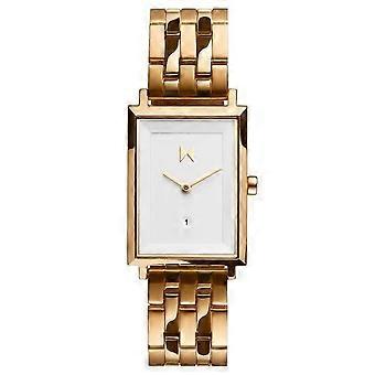 Signature Square Women's Analog Quartz Watch with Stainless Steel Bracelet D-MF03-G