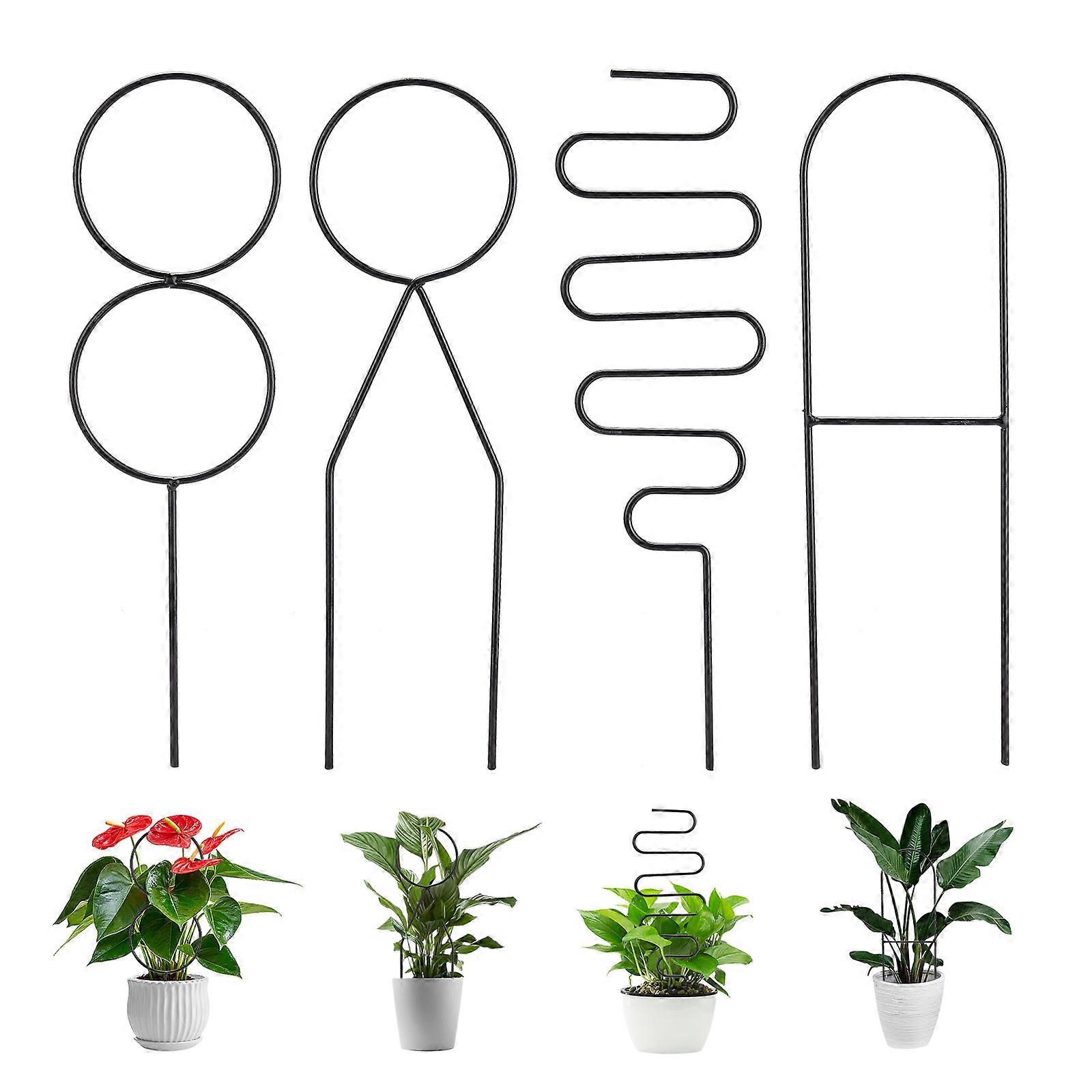 Climbing Plants Support Trellis Set - Mini Metal 4 Pack 