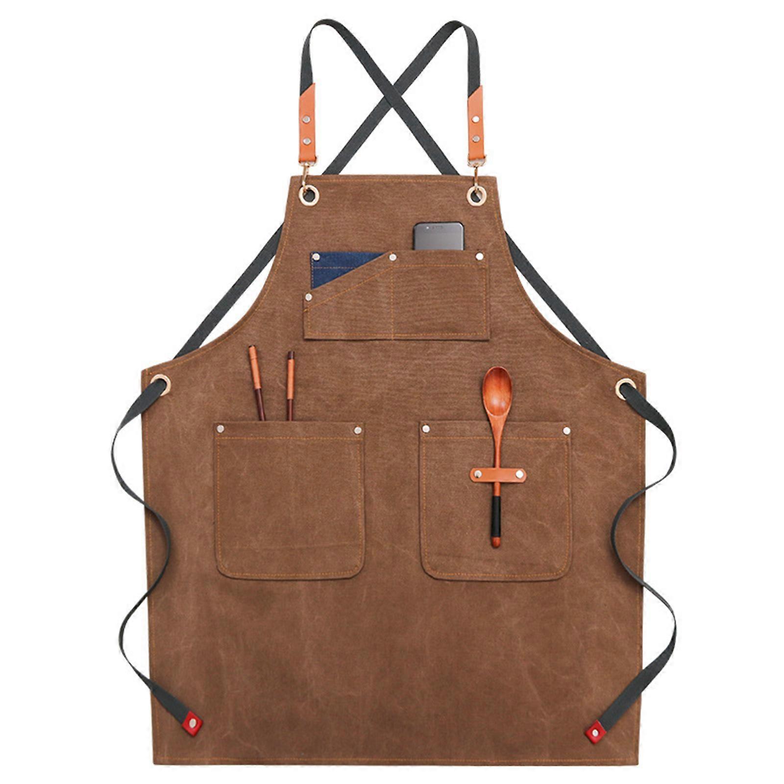 Tablier pour enfants, style cowboy, en toile, style coréen, pour l'été, café, manucure, salon de coiffure, vêtements de travail, HZS 2