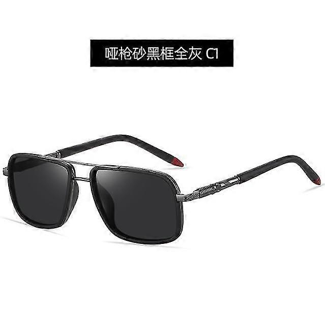 New Men's Retro Square Uv400 Polarized Glasses Sunshade Sun Protection Glasses