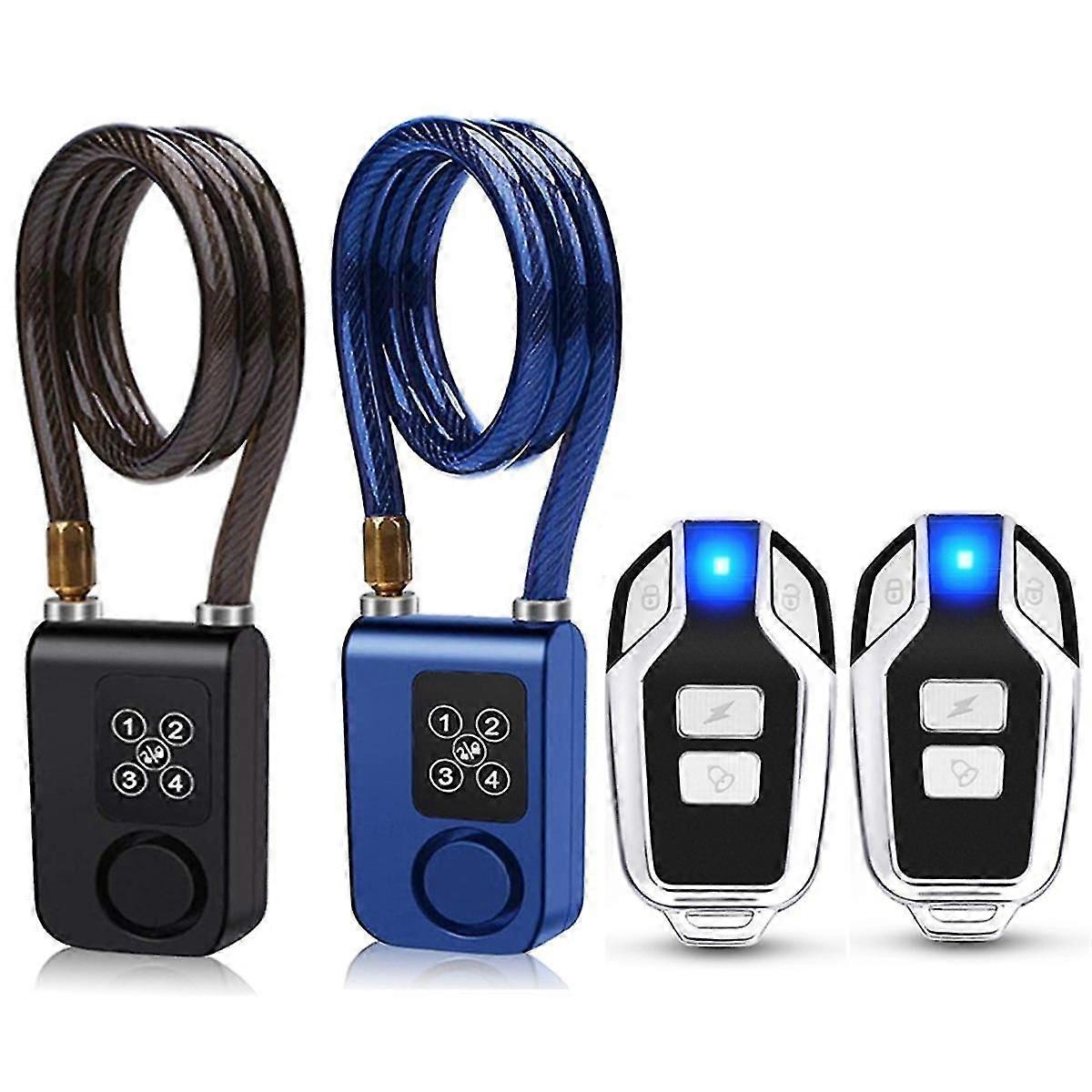 Bike Lock Anti-theft Security Wireless Remote Control Alarm Lock 4-digit Password Alarm Ip55 Waterp