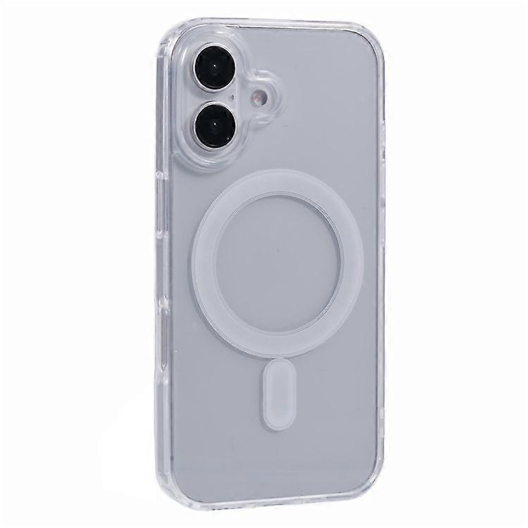 Compatible For iPhone 16 Clear Case Acrylic+TPU Phone Cover Compatible with MagSafe