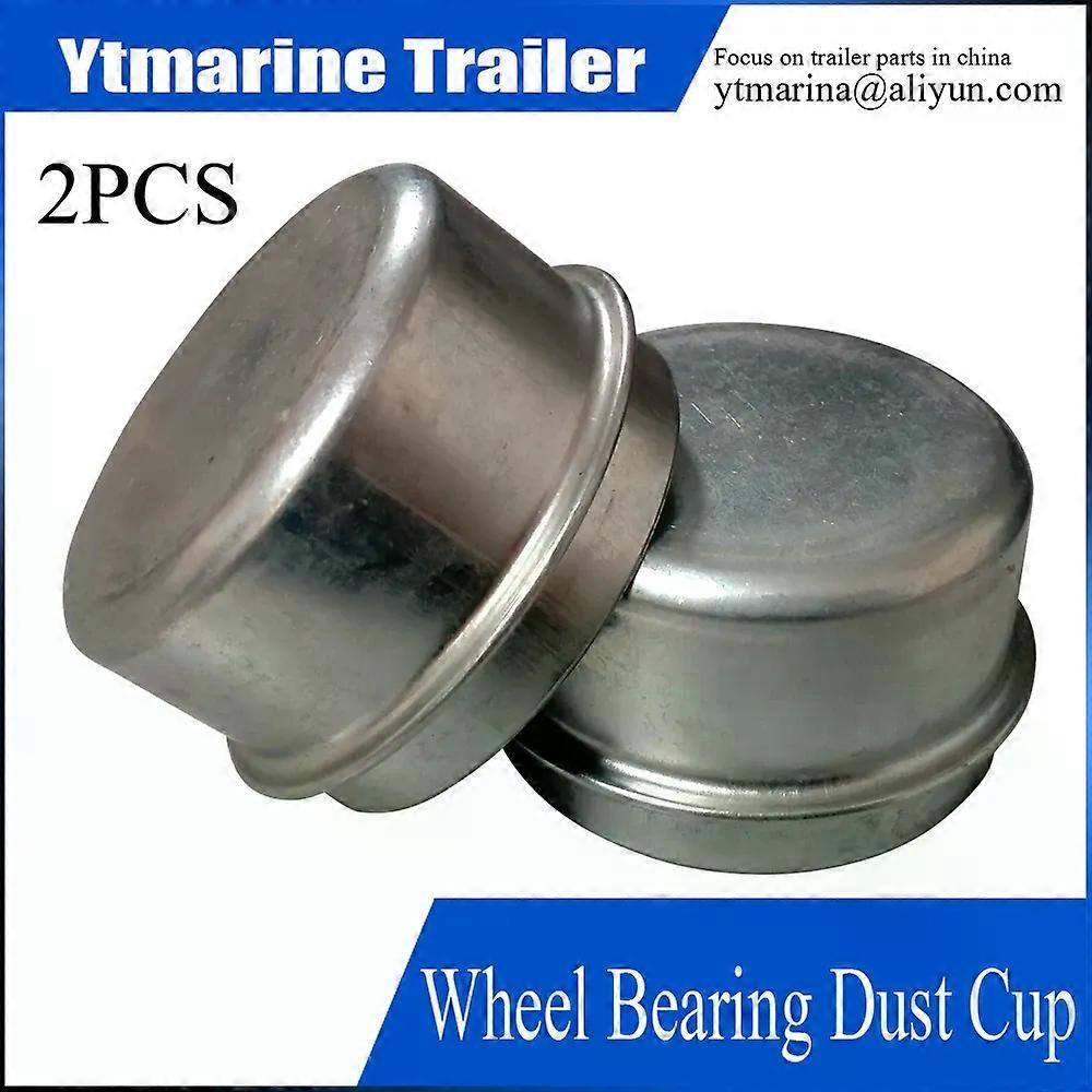 2pcs Replacement 50mm Metal Dust Cap Wheel Hub Trailer Bearing Dust Grease Cover MAXP