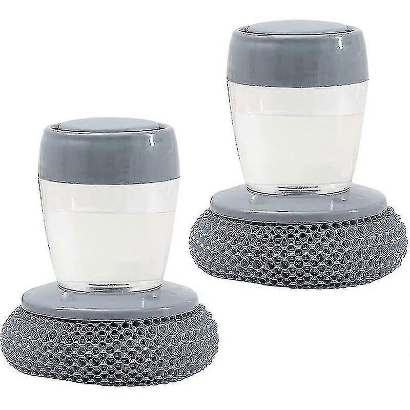 Palm Brush With Soap Dispenser, Multi-function Cleaning Brush, Dishwashing Multi-function Cleaning
