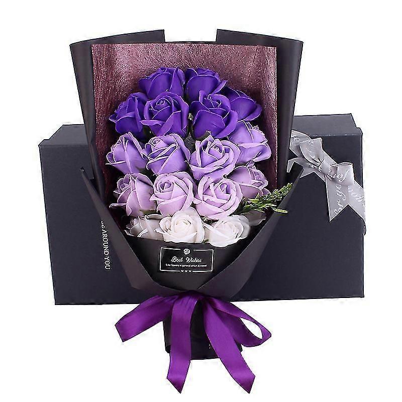 Coffret cadeau 18 roses savonneuses, cadeau créatif