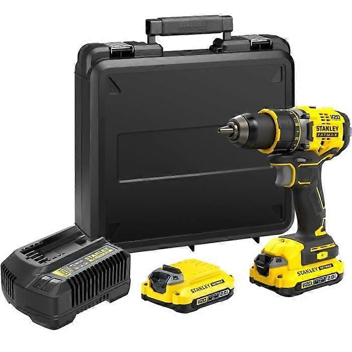Perceuse-visseuse au lithium brushless 80 Nm 18V - 2 batteries 2Ah - STANLEY FATMAX V20 - SFMCD720D2K-QW
