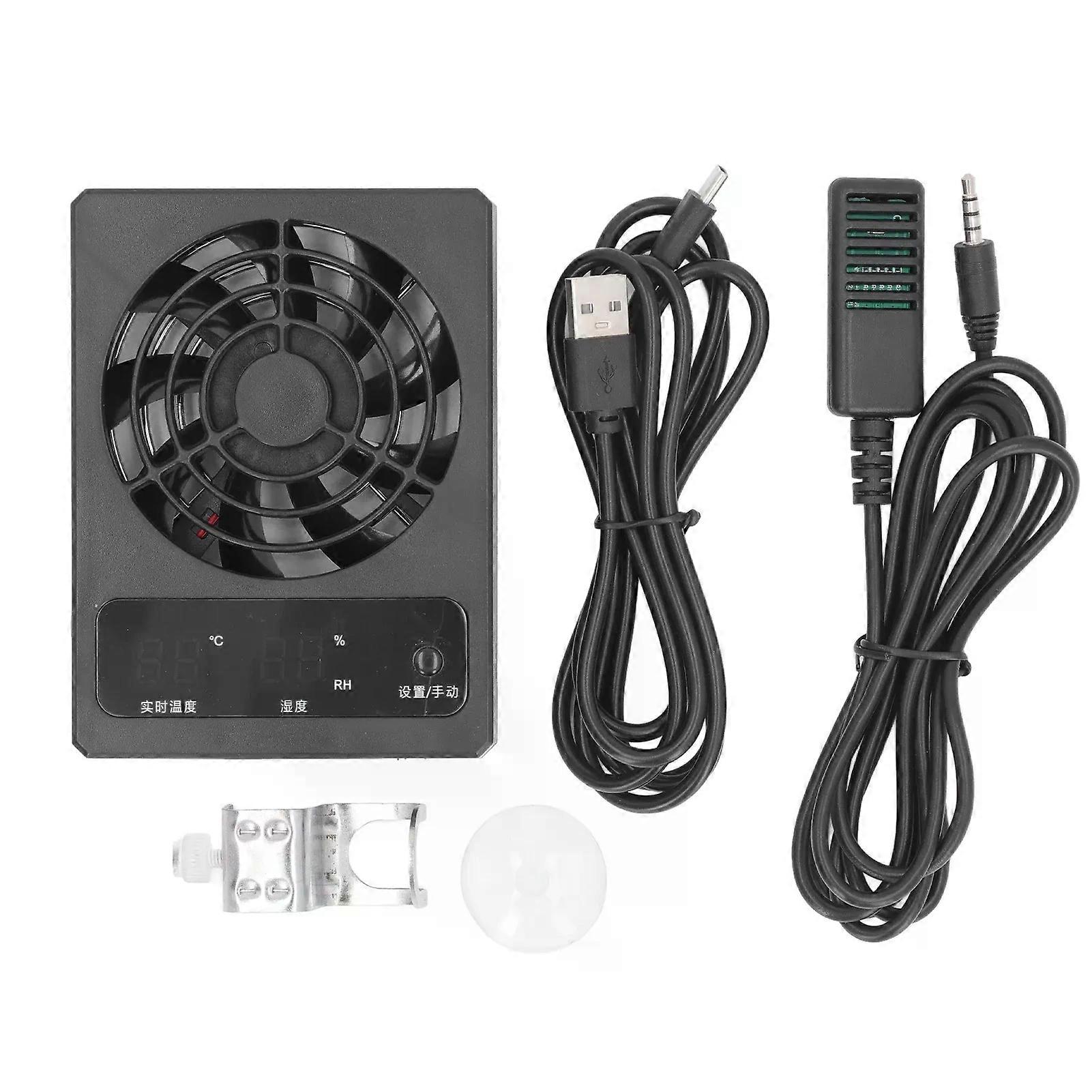 Reptiles Terrarium Fan Reptile Ventilation Fan Temperature Humidity Sensor Control Intelligent for Snakes for Amphibians