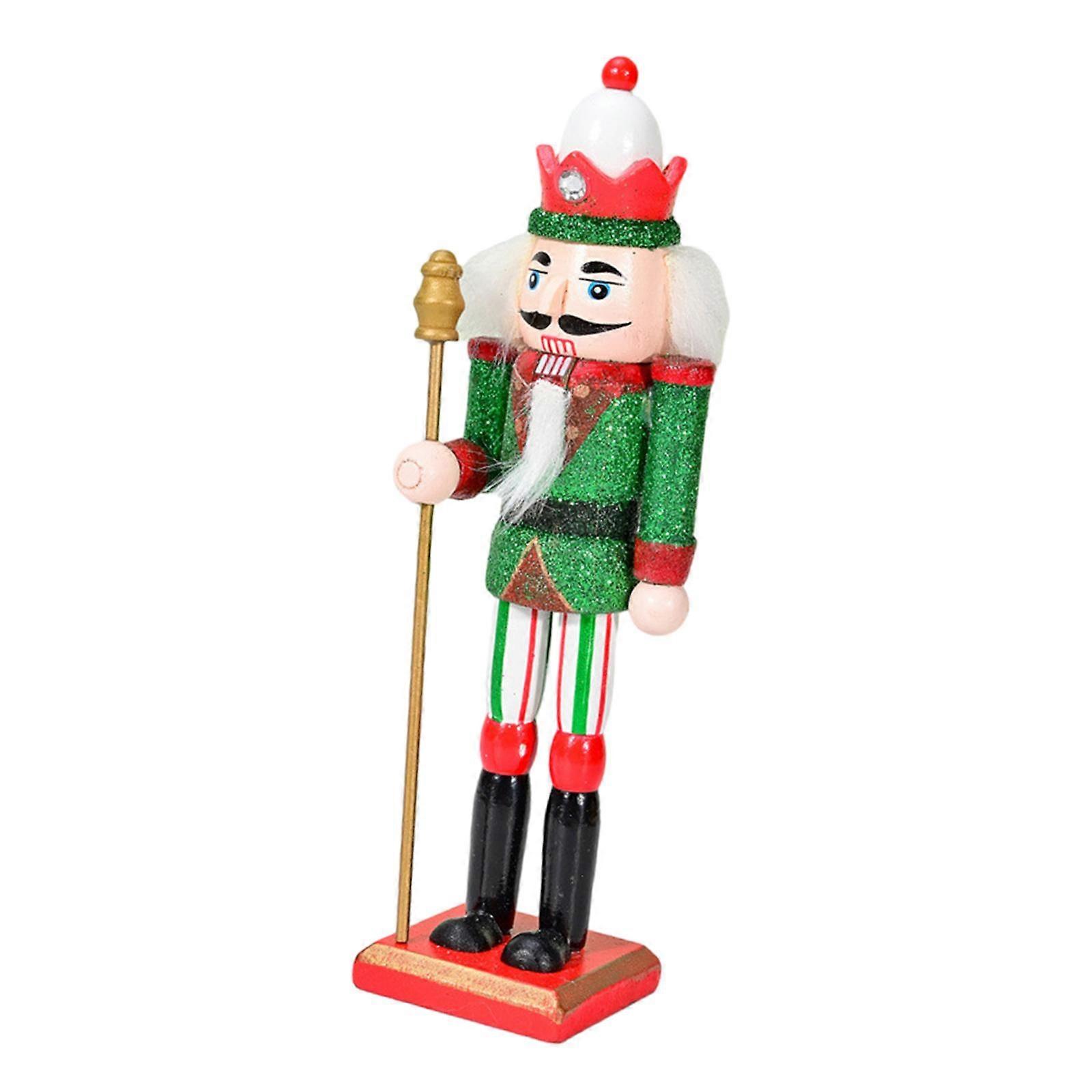 Nutcracker Figurine Wooden Nutcracker Crafts Standing Christmas Decor Nutcracker