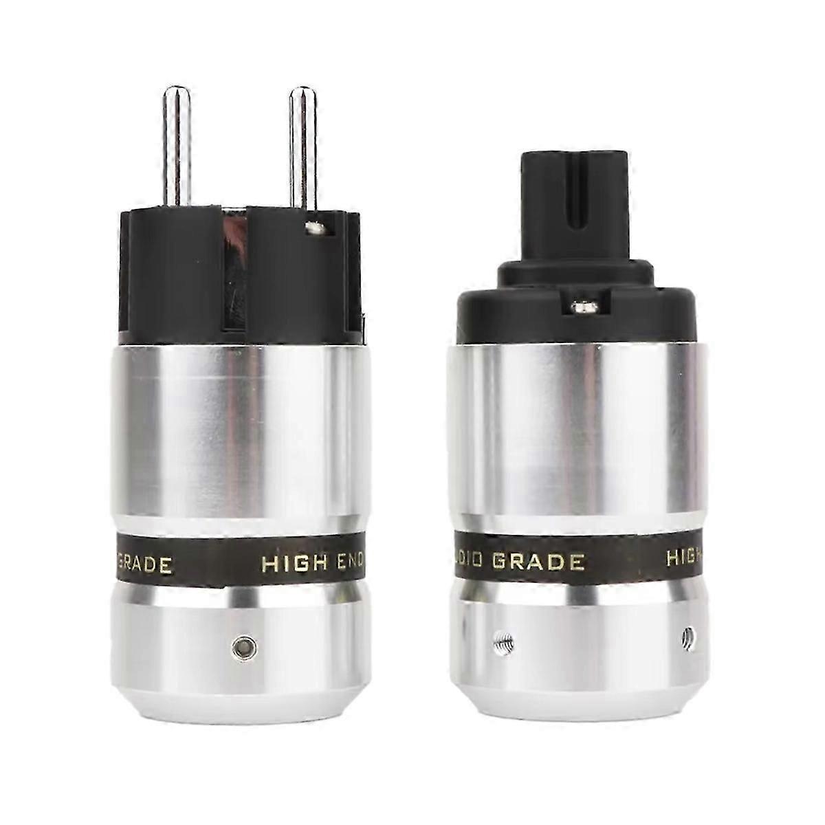 Hifi Figure 8 IEC C7 プラグ オーディオ ロジウムメッキ Schuko オス コネクタ + C7 IEC メス プラグ ソケット、EU P