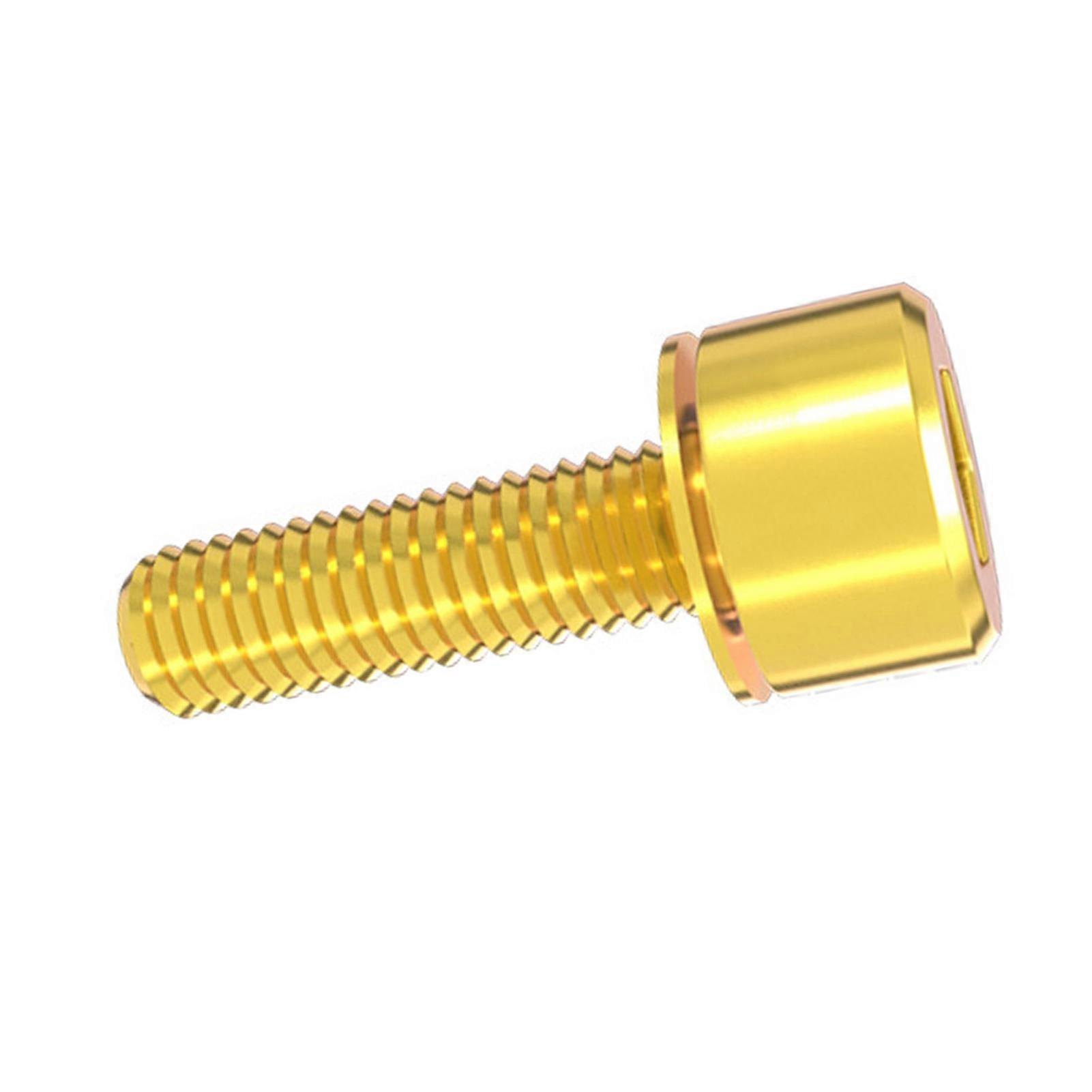 6 Pcs M5x18 Titanium Alloy Bicycle Stem Screws with Gaskets