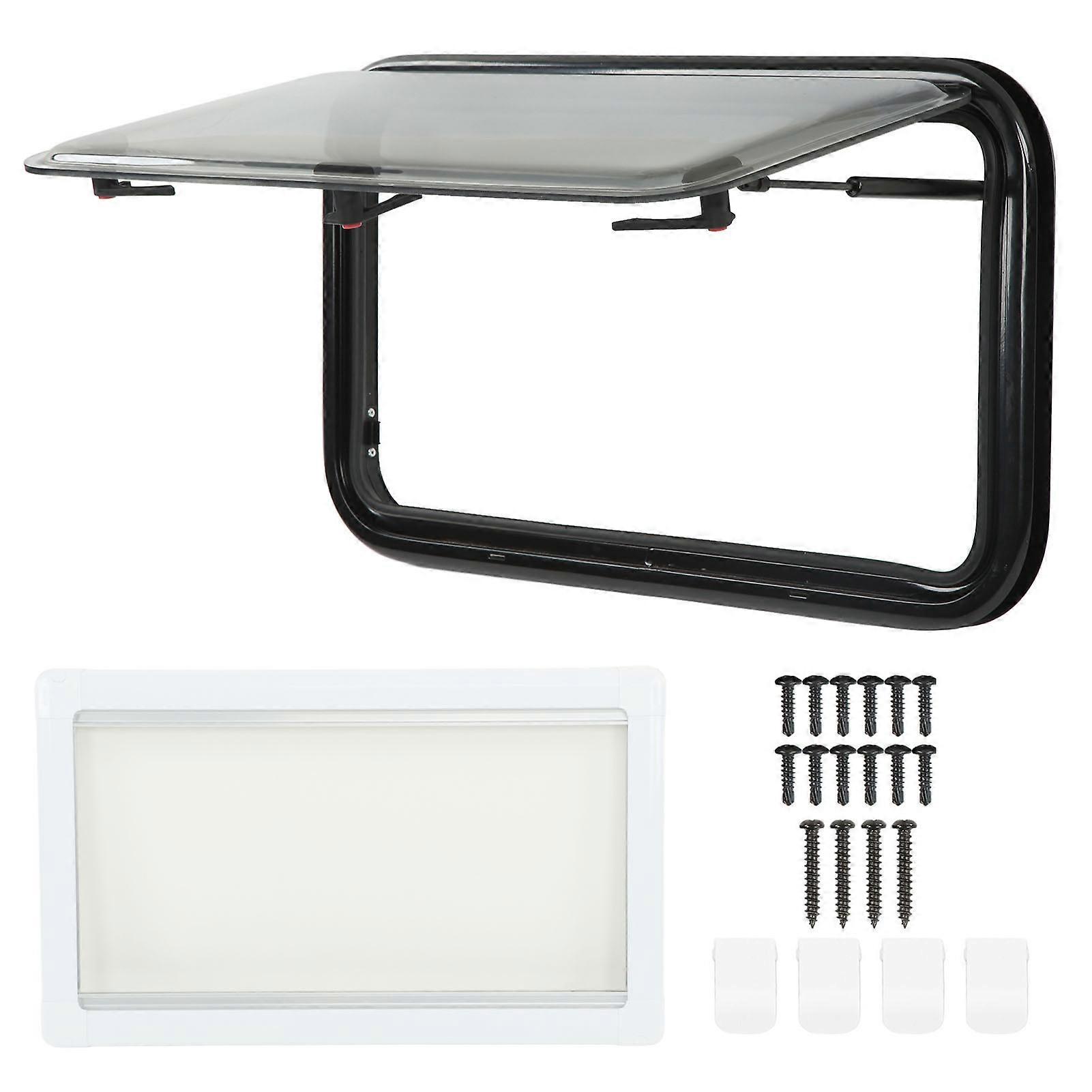730 x 430 mm Motorhome Sliding Window with Double Layer Acrylic Glass Sun Shade for Motorhomes, Caravans and Campervans