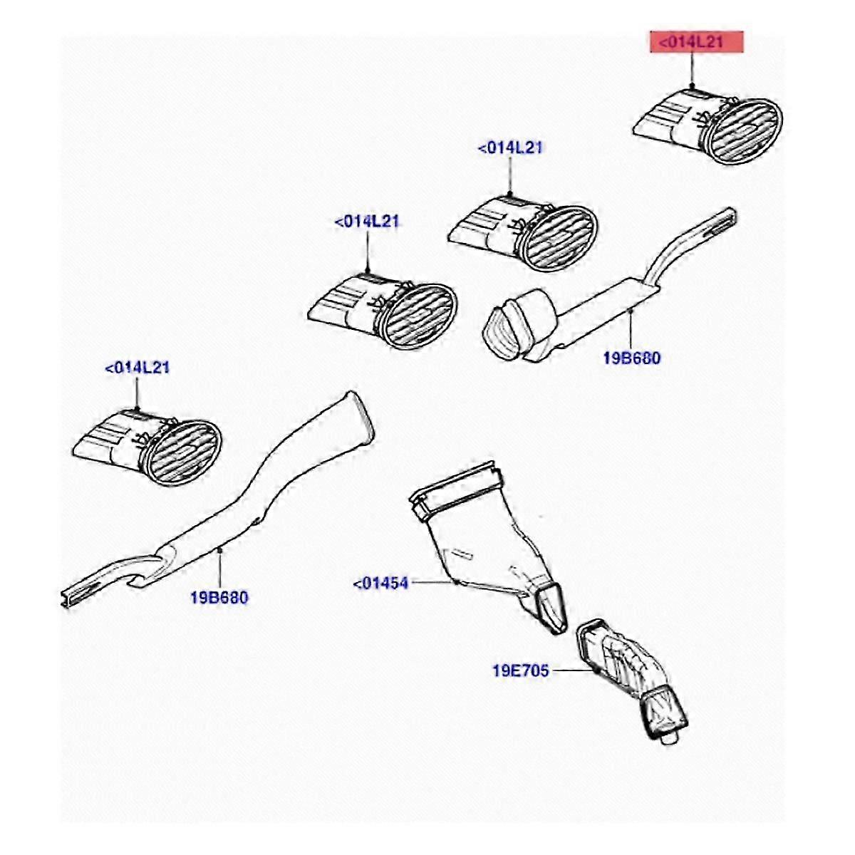 1Set/4Pcs 4M51-A014L21-AD Front Dash Center Air Conditioning Outlet for Focus MK2 2005-2013 AC Air