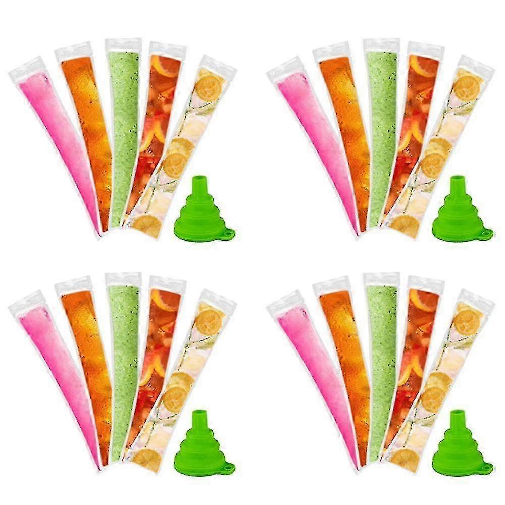 Επαναχρησιμοποιήσιμες σακούλες γλειφιτζούρι πάγου 240 τεμαχίων με δοχεία χοάνης και κατάψυξης AS