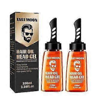 1-3x 2-en-1 Wax Gel Avec Peigne Longue Durée Fluffy Hommes Coiffant Gel Outil 2pcs