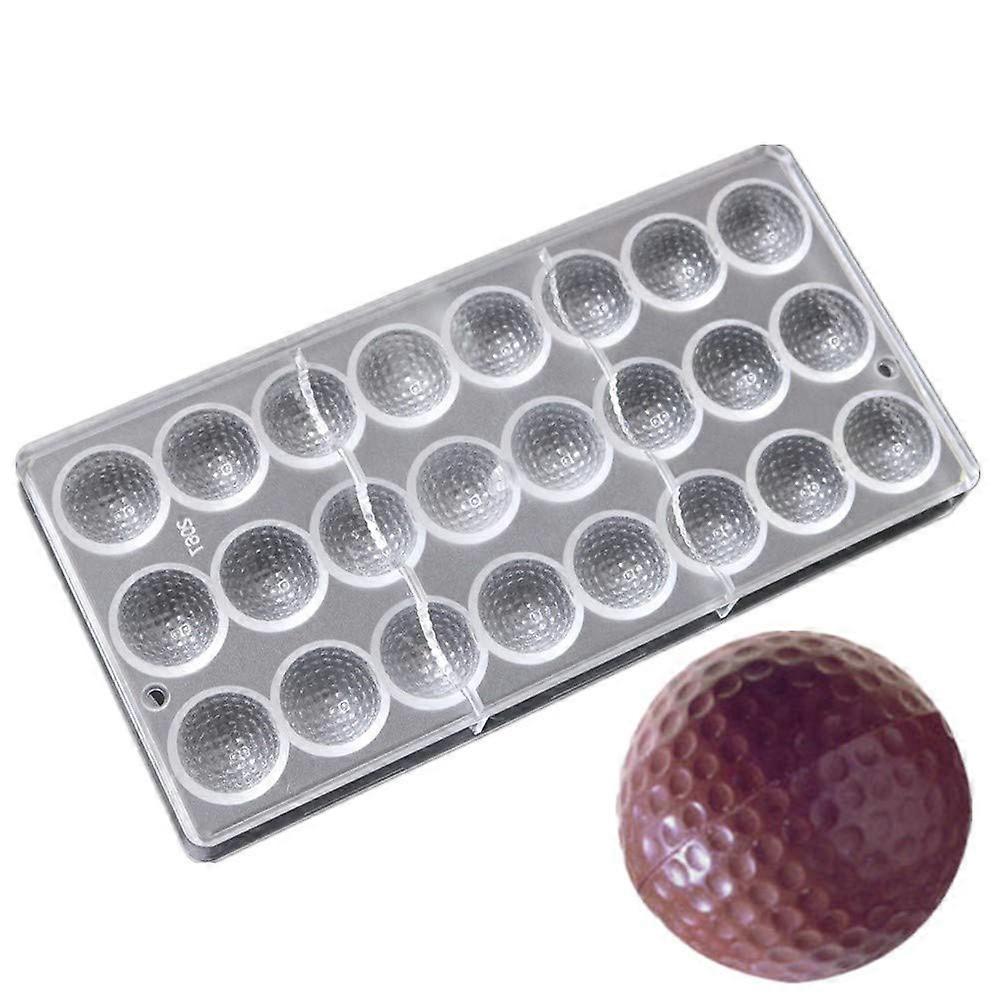 24 Cavities Golf Ball Shape PC Polycarbonate Chocolate Mold For DIY Bakery Tools Candy Making