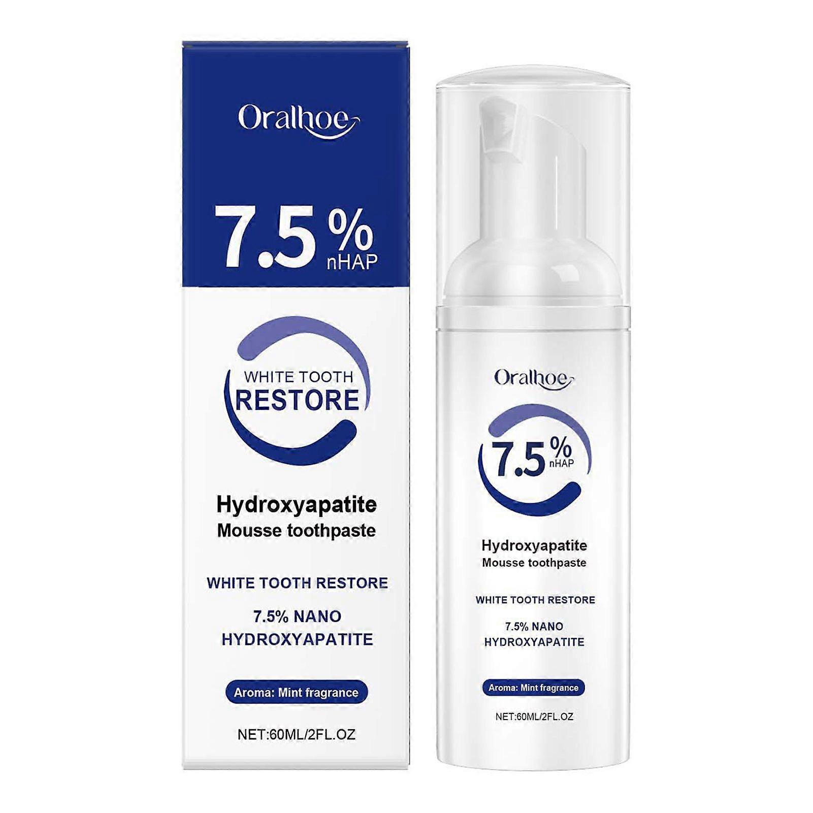 7.5% Hydroxyapatite Mousse Toothpaste Sensitive Teeth Friendly Whitening Toothpaste for Adults Children