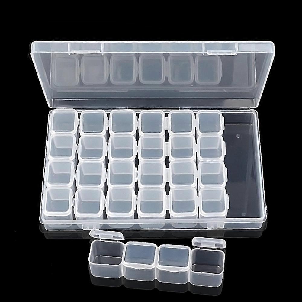 Set Lattice Plastic Nail Tool Decorations Empty Storage Case Box PU1846