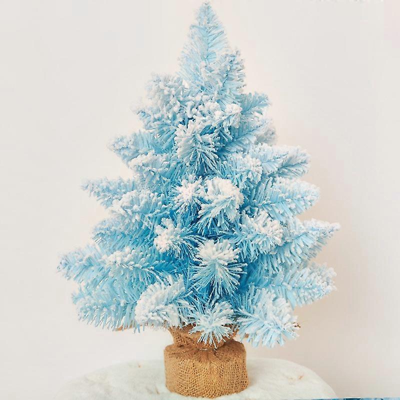 Snow Spray Mini Christmas Tree Snowflake Tabletop Display Tree for Christmas Decorations Home