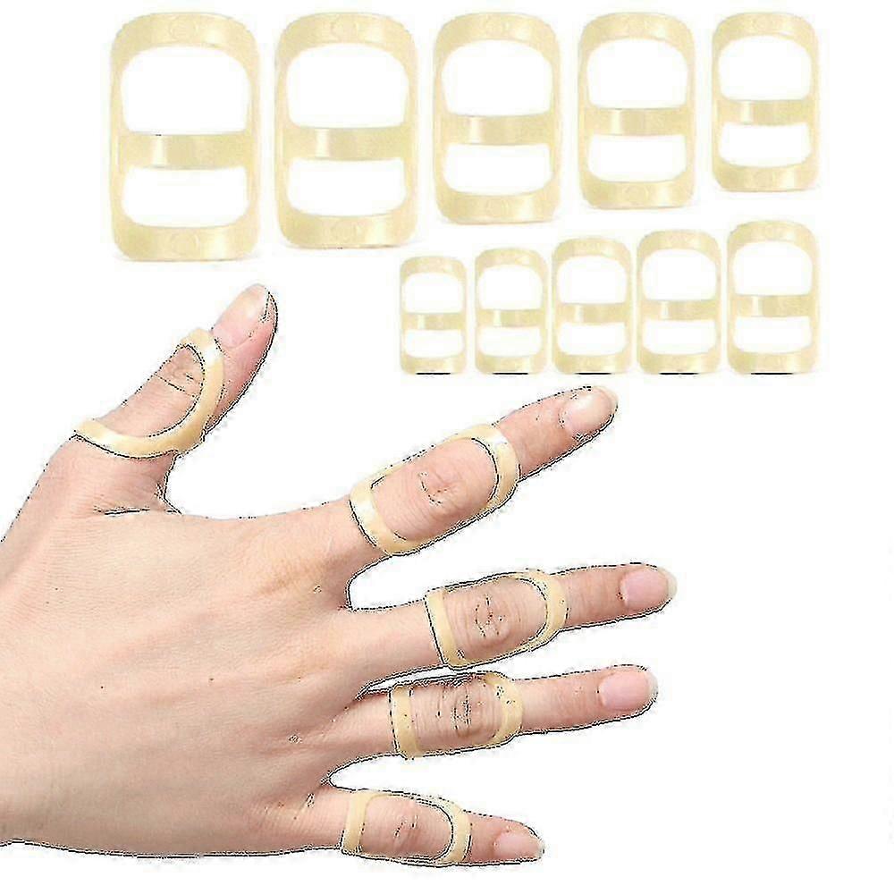 2pcs Finger Splint Finger Fixator Fixing Sleeve Joint Support Protection Oval 8