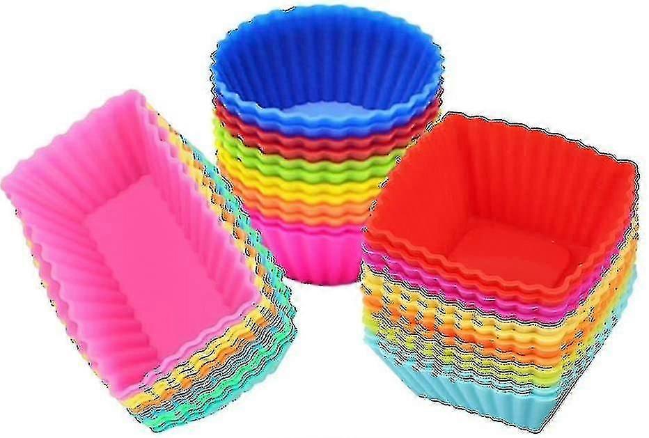 Silicone Cupcake Muffin Baking Cups Liners 36 Pack